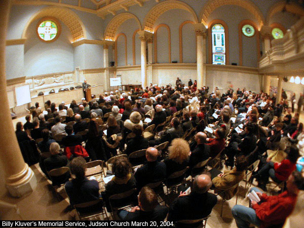 Billy Kluver memorial at Judson Church, NYC