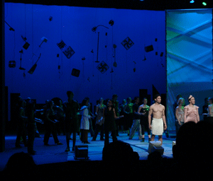GHOSTS of the GODS, First use of San Diego SuperComputer network for real-time telepresence of an actor in a live production